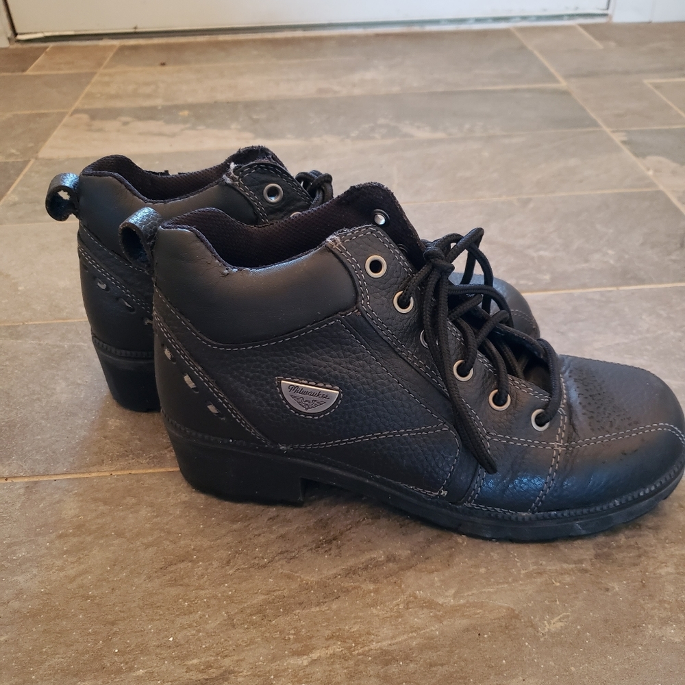 Milwaukee leather motorcycle boots,  size 9